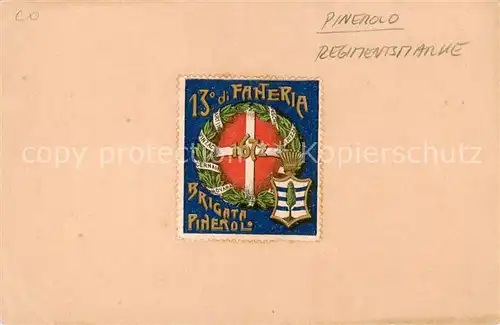 AK / Ansichtskarte 73795279 Pinerolo_Piemonte_IT Regimentskarte 