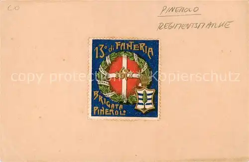 AK / Ansichtskarte  Pinerolo_Piemonte_IT Regimentskarte 