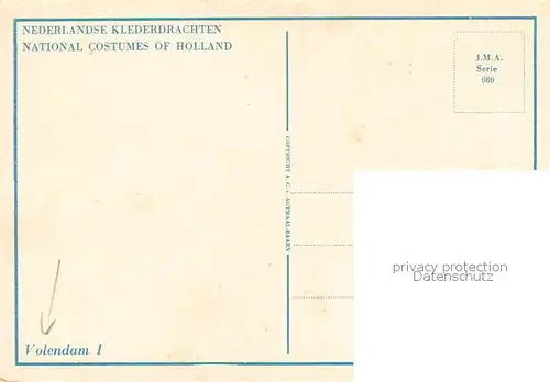 AK / Ansichtskarte  Volendam Nederlandse Klederdrachten Volendam