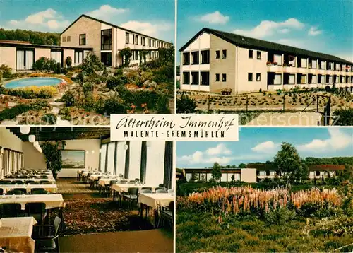 AK / Ansichtskarte  Malente-Gremsmuehlen Altersheim Immenhof Gastraum Park Pool Malente-Gremsmuehlen