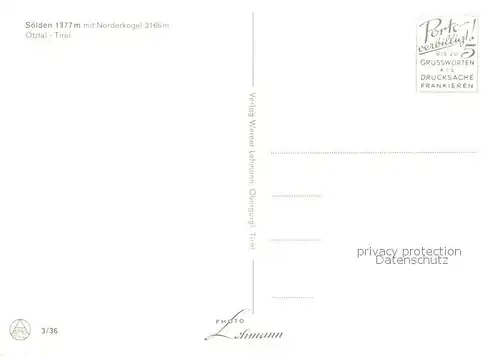 AK / Ansichtskarte  Soelden_oetztal_AT mit Norderkogel 