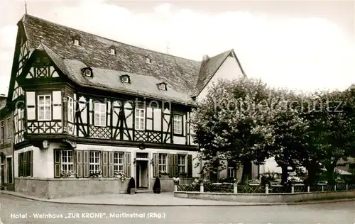 AK / Ansichtskarte  Martinsthal Hotel Weinhaus Zur Krone Martinsthal