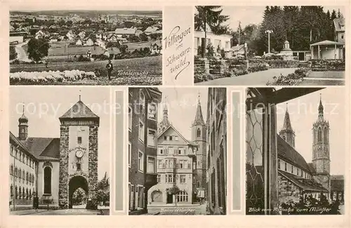 AK / Ansichtskarte  Villingen_-Schwenningen Panorama Kurpark Bickentor Am Muenster Blick vom Rathaus 