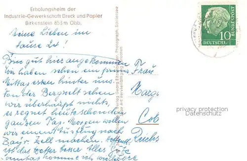 AK / Ansichtskarte 73795481 Birkenstein Erholungsheim der IG Druck und Papier Birkenstein