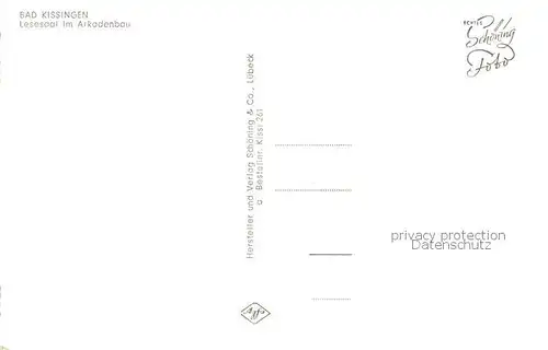 AK / Ansichtskarte  Bad_Kissingen Lesesaal im Arkadenbau Bad_Kissingen