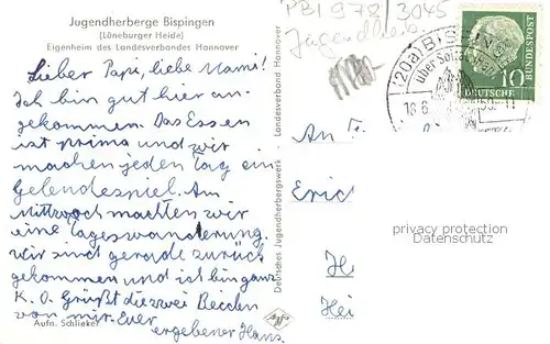 AK / Ansichtskarte 73795489 Bispingen Jugendherberge des LV Hannover Bispingen