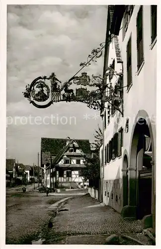 AK / Ansichtskarte  Weisweil_Kaiserstuhl Gasthaus zum Erbprinzen Wirtshausschild Weisweil_Kaiserstuhl