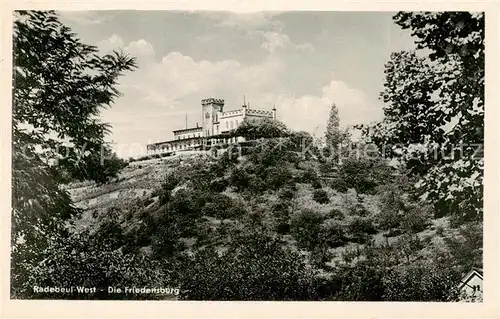 AK / Ansichtskarte  Radebeul Die Friedensburg Radebeul