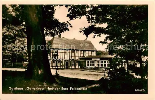 AK / Ansichtskarte  Ballenstedt Gasthaus Gartenhaus bei der Burg Falkenstein Ballenstedt