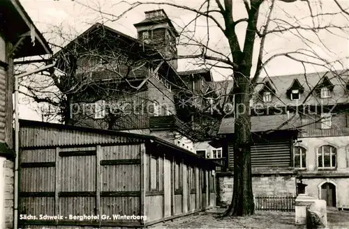 AK / Ansichtskarte 73795519 Grosser_Winterberg_Saechsische Schweiz Berghotel Grosser Winterberg 