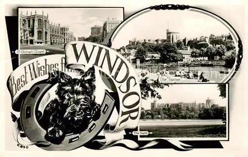 AK / Ansichtskarte  Windsor__Castle_London_UK St Georges Chapel The Thames The Castle 