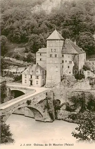 AK / Ansichtskarte St_Maurice__Valais_VS Chateau de St Maurice 