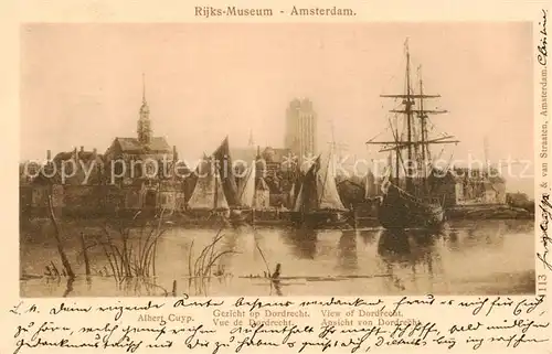 AK / Ansichtskarte  Amsterdam__NL Gezicht op Dordrecht Gemaelde Rijks-Museum Amsterdam Kuenstlerkarte 