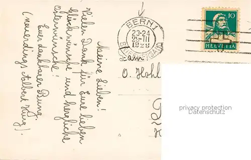 AK / Ansichtskarte Bern_BE Wohnhaus mit Garten Bern_BE