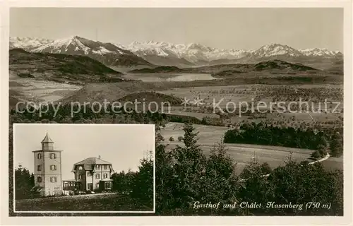 AK / Ansichtskarte Freiamt_St_Gallen_SG Gasthof Chalet Hasenberg Landschaftspanorama Limmattal Alpen 