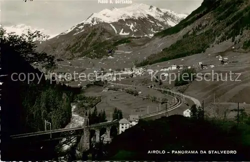 AK / Ansichtskarte Airolo_TI Panorama da Stalvedro Passo San Gottardo 