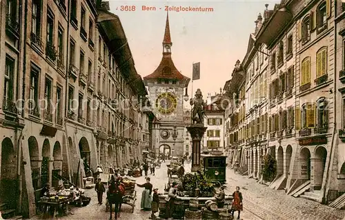 AK / Ansichtskarte Bern_BE Altstadt Brunnen Zeitglockenturm Bern_BE