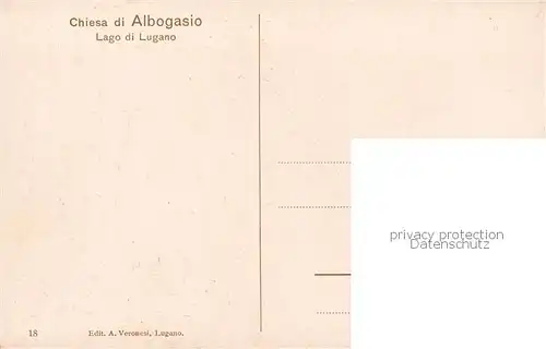 AK / Ansichtskarte 73795597 Albogasio_Lago_di_Lugano_IT Chiesa Kuenstlerkarte 