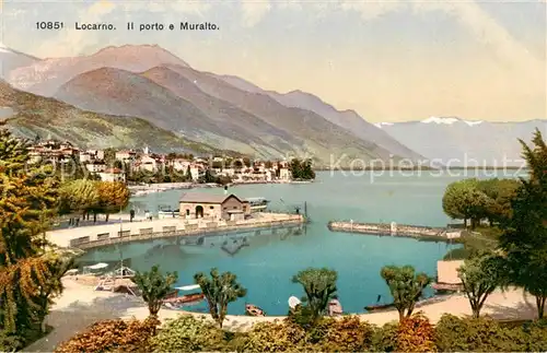 AK / Ansichtskarte Locarno_Lago_Maggiore Il porto e Muralto Locarno_Lago_Maggiore