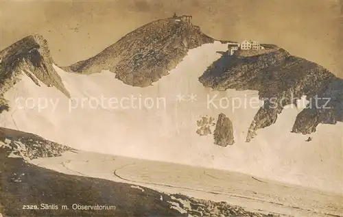 AK / Ansichtskarte Saentis_2504m_AR mit Observatorium Appenzeller Alpen 