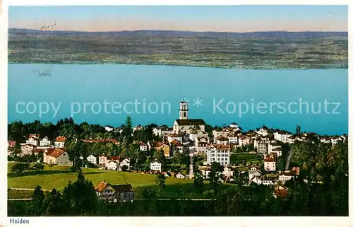 AK / Ansichtskarte Heiden_AR Stadtbild mit Kirche Bodensee Heiden_AR