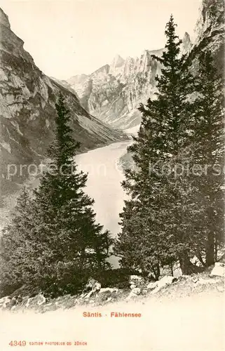 AK / Ansichtskarte Saentis_2504m_AR Blick auf den Faehlensee Appenzeller Alpen 