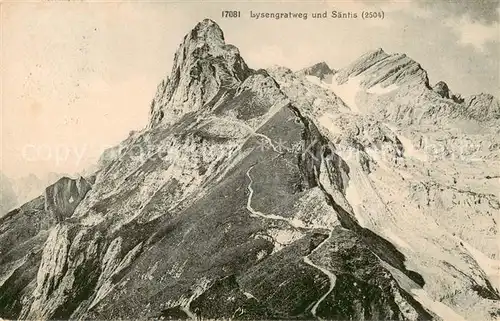 AK / Ansichtskarte Saentis_2504m_AR Lysengratweg Bergwelt Appenzeller Alpen 