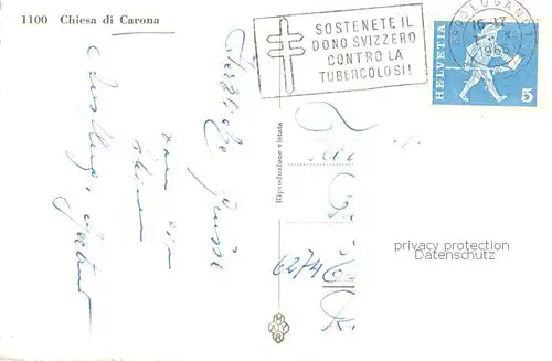 AK / Ansichtskarte Carona_Lago_di_Lugano_TI Chiesa Kirche 