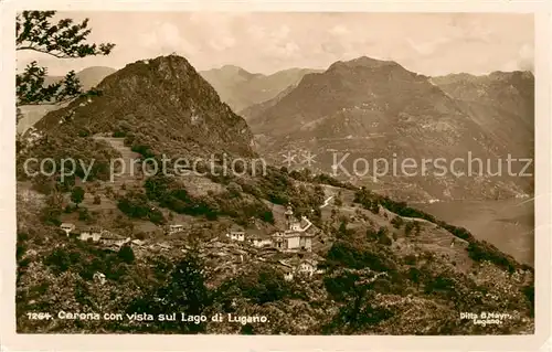 AK / Ansichtskarte Carona_Lago_di_Lugano_TI con vista sul Lago di Lugano 