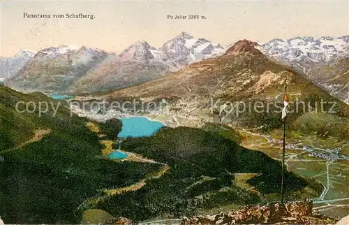 AK / Ansichtskarte 73795679 St_Wolfgang_Salzkammergut Panorama Blick vom Schafberg Piz Julier Alpenpanorama St_Wolfgang_Salzkammergut