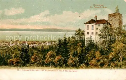 AK / Ansichtskarte Rorschach_Bodensee_SG St Anna Schloss Restaurant 