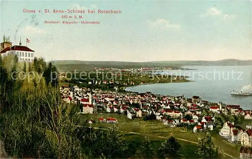 AK / Ansichtskarte Rorschach_Bodensee_SG St Anna Schloss Panorama 