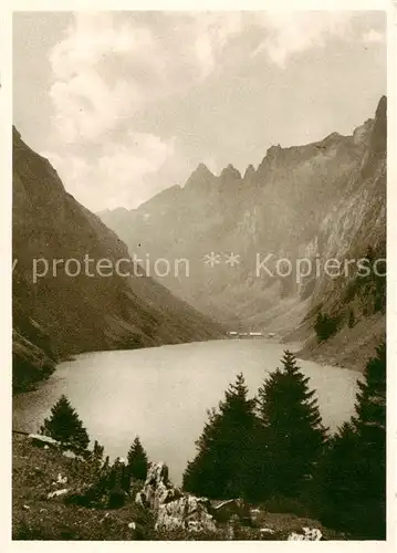 AK / Ansichtskarte Faehlensee_IR mit Altmann Appenzeller Alpen 