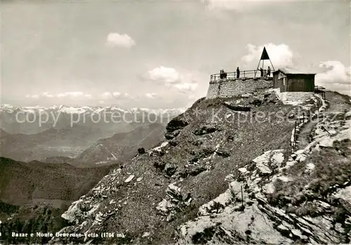 AK / Ansichtskarte Lugano_Lago_di_Lugano_TI Bazar e Monte Generoso Vetta Fernsicht Alpenpanorama 