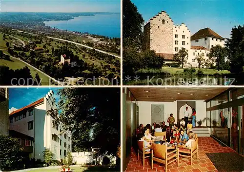 AK / Ansichtskarte Rorschacherberg_SG Heimstaette Schloss Wartensee Bodensee Luftbild 