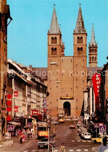 AK / Ansichtskarte  Wuerzburg Altstadt Domstrasse Dom St. Kilian Wuerzburg