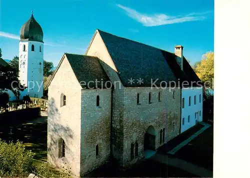 AK / Ansichtskarte 73795774 Frauenchiemsee Torhalle des Klosters Frauenwoerth Turm Klosterkirche Frauenchiemsee