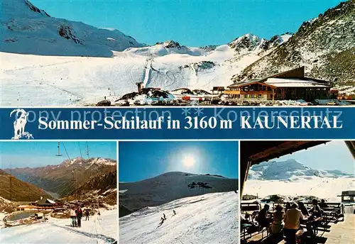 AK / Ansichtskarte 73795776 Kaunertal_Tirol_AT Sommer-Schilauf Bergrestaurant Alpen 