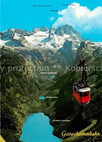 AK / Ansichtskarte 73795780 Gosau_Salzkammergut_AT Gosaukammbahn Bergbahn Gletscher Hoher Dachstein 