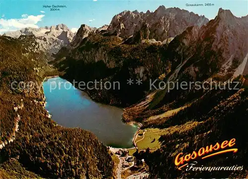 AK / Ansichtskarte 73795783 Gosau_Salzkammergut_AT Ferienparadies Gosausee Gosaukamm Hoher Dachstein 