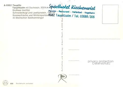 AK / Ansichtskarte 73795786 Tauplitz_Steiermark_AT Tauplitzalm mit Dachstein Landschaftspanorama Dachsteingebirge 