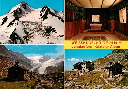 AK / Ansichtskarte  Langtaufers_Graun_Resia_Trento_IT Weisskugelhuette Berghuette oetztaler Alpen Vinschgau 