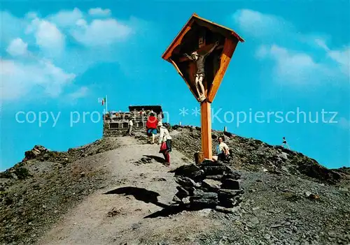 AK / Ansichtskarte  Stilfserjoch_2750m_Passo_dello_Stelvio_IT Rifugio Pizzo Garibaldi Inri Kreuz 