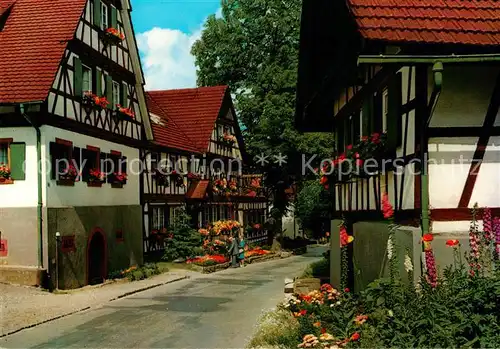 AK / Ansichtskarte  Sasbachwalden Teilansicht Weinort im Schwarzwald Fachwerkhaeuser Sasbachwalden