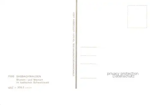 AK / Ansichtskarte  Sasbachwalden Teilansicht Weinort im Schwarzwald Fachwerkhaeuser Sasbachwalden