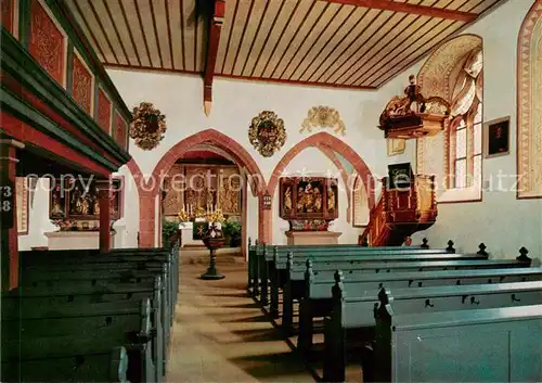 AK / Ansichtskarte  Detwang_Rothenburg_Tauber St Peter und Paul Kirche Innenansicht 