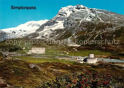 AK / Ansichtskarte Simplonpass Monte Leone und Huebschhorn Alpen Simplonpass