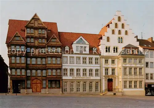 AK / Ansichtskarte  Hildesheim Marktplatz Wedekindhaus Historische Gebaeude Hildesheim