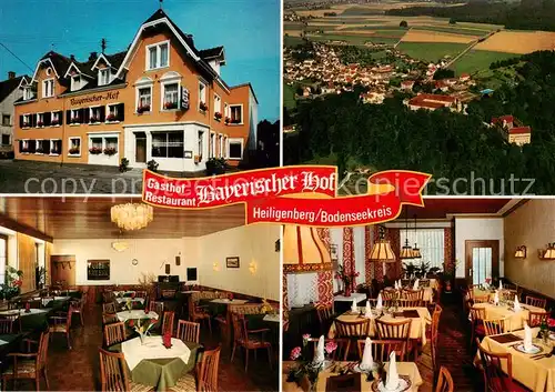 AK / Ansichtskarte  Heiligenberg_Baden Gasthof Restaurant Bayerischer Hof Luftaufnahme mit Schloss Heiligenberg_Baden