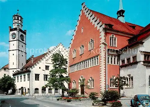 AK / Ansichtskarte 73795839 Ravensburg__Wuerttemberg Marienplatz Blaserturm Waaghaus Rathaus 